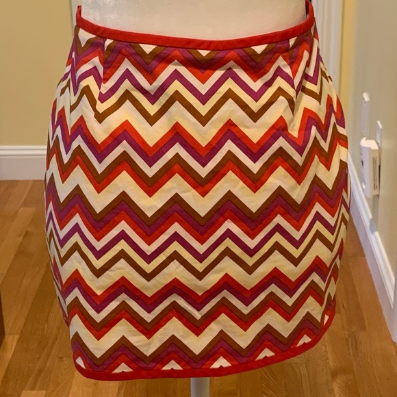 Tibi Striped Chevron Wrap Mini Skirt 6 - Picture 3 of 11